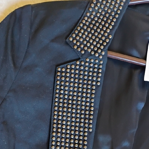 Express Black Blazer with Silver Accents - Picture 3 of 9